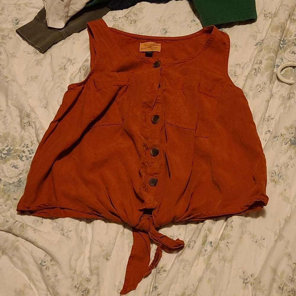 Tie top blouse